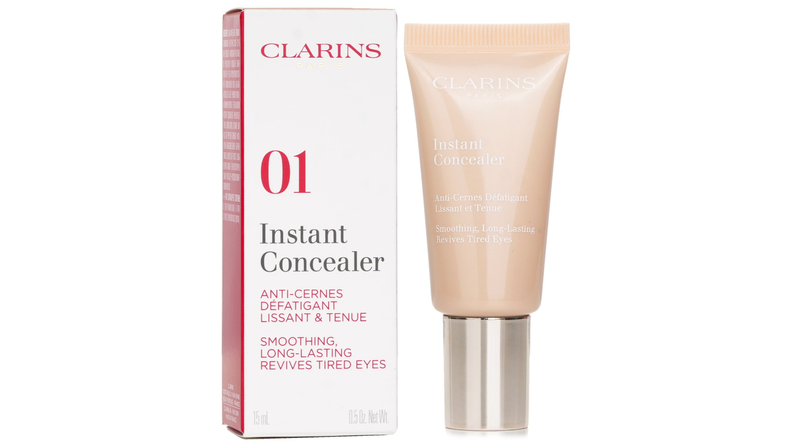 Clarins No. 01 Smoothing Long Lasting Revives Tired Eyes Instant Concealer - 15ml/0.5oz