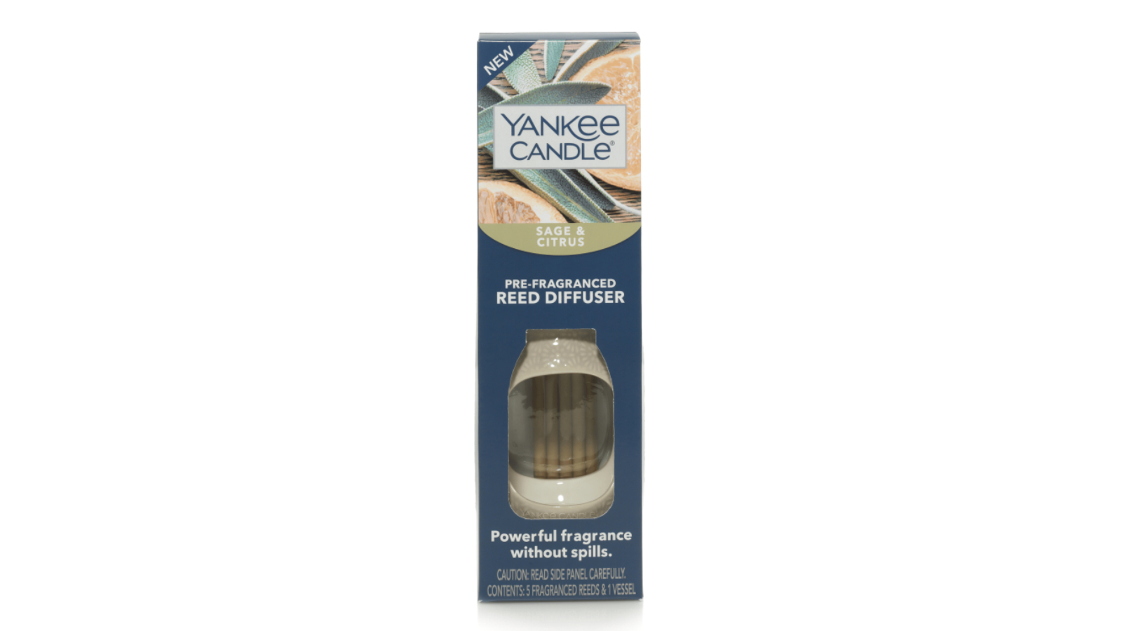 Yankee Candle Reed Diffuser Pre-Fragranced Sage + Citrus Stick Incense Kit Set