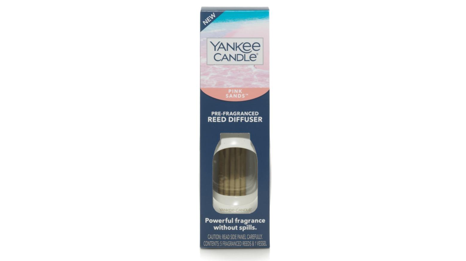 Yankee Candle Reed Diffuser Pre-Fragranced Pink Sands Stick Incense Kit Set