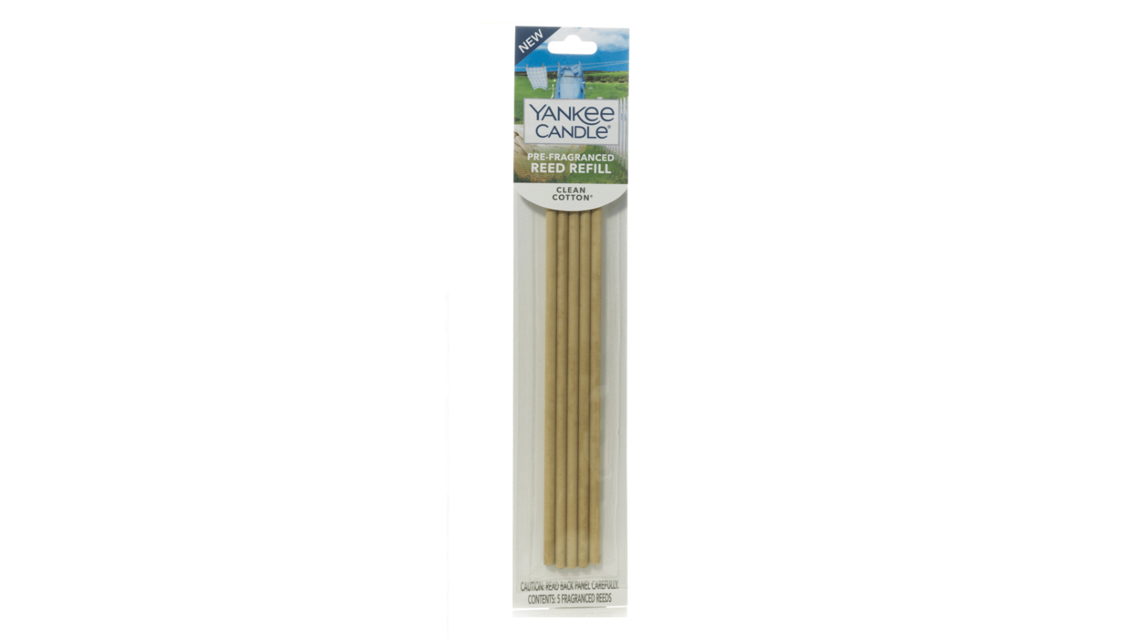 Yankee Reed Diffuser Pre-Fragranced Clean Cotton Stick Incense Refill
