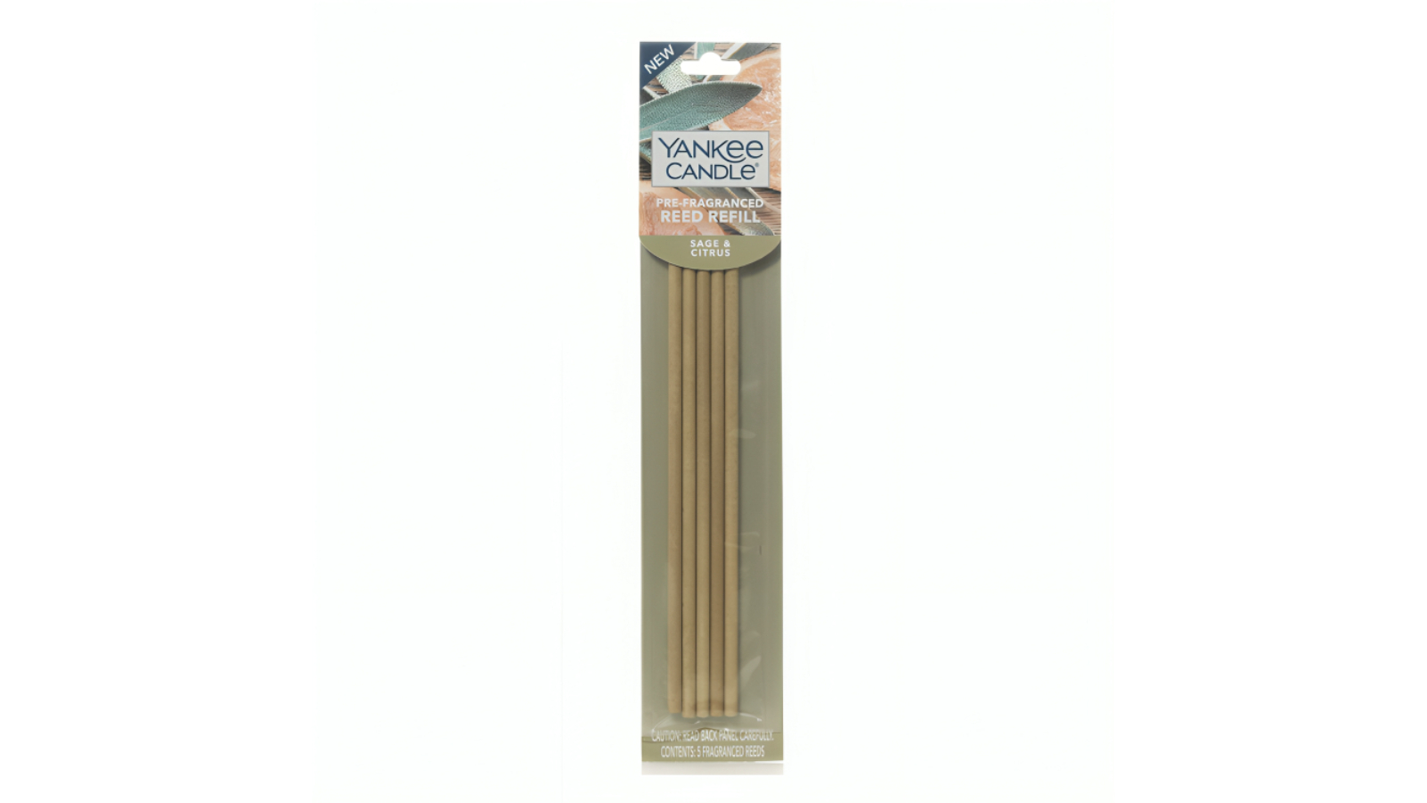 Yankee Candle Reed Diffuser Pre-Fragranced Sage + Citrus Stick Incense Refill Pack