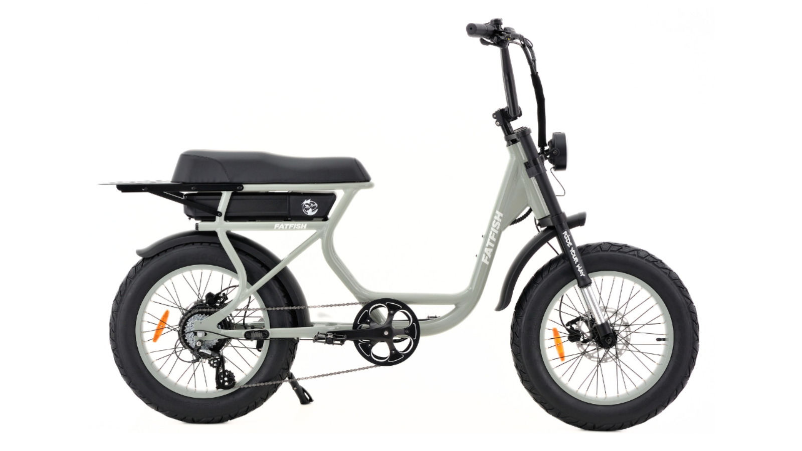 Fatfish Step 16AH Fat Tyre Electric Bike Smoke Grey Harvey Norman