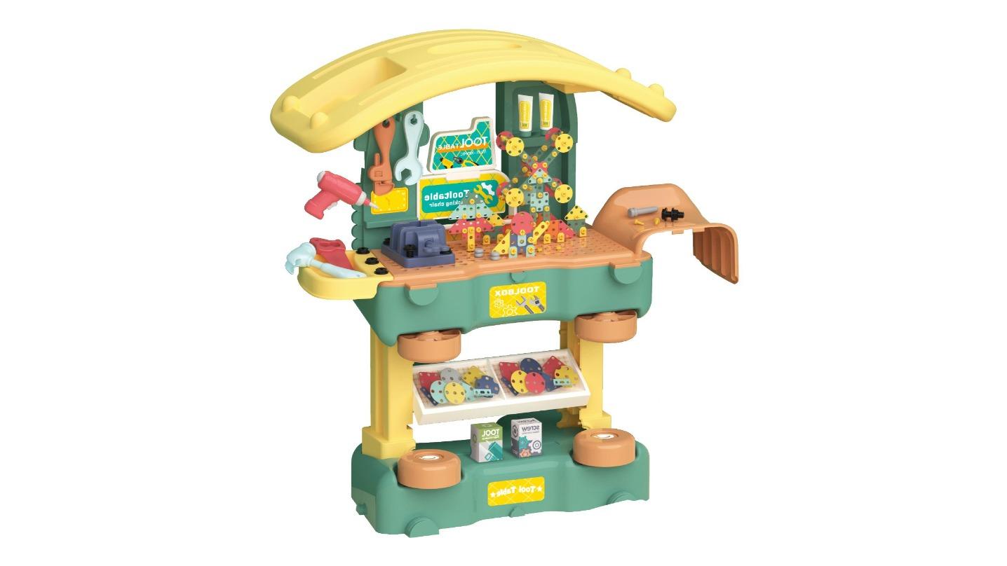 254 Piece 3-in-1 Kids Workbench Construction Tool Set