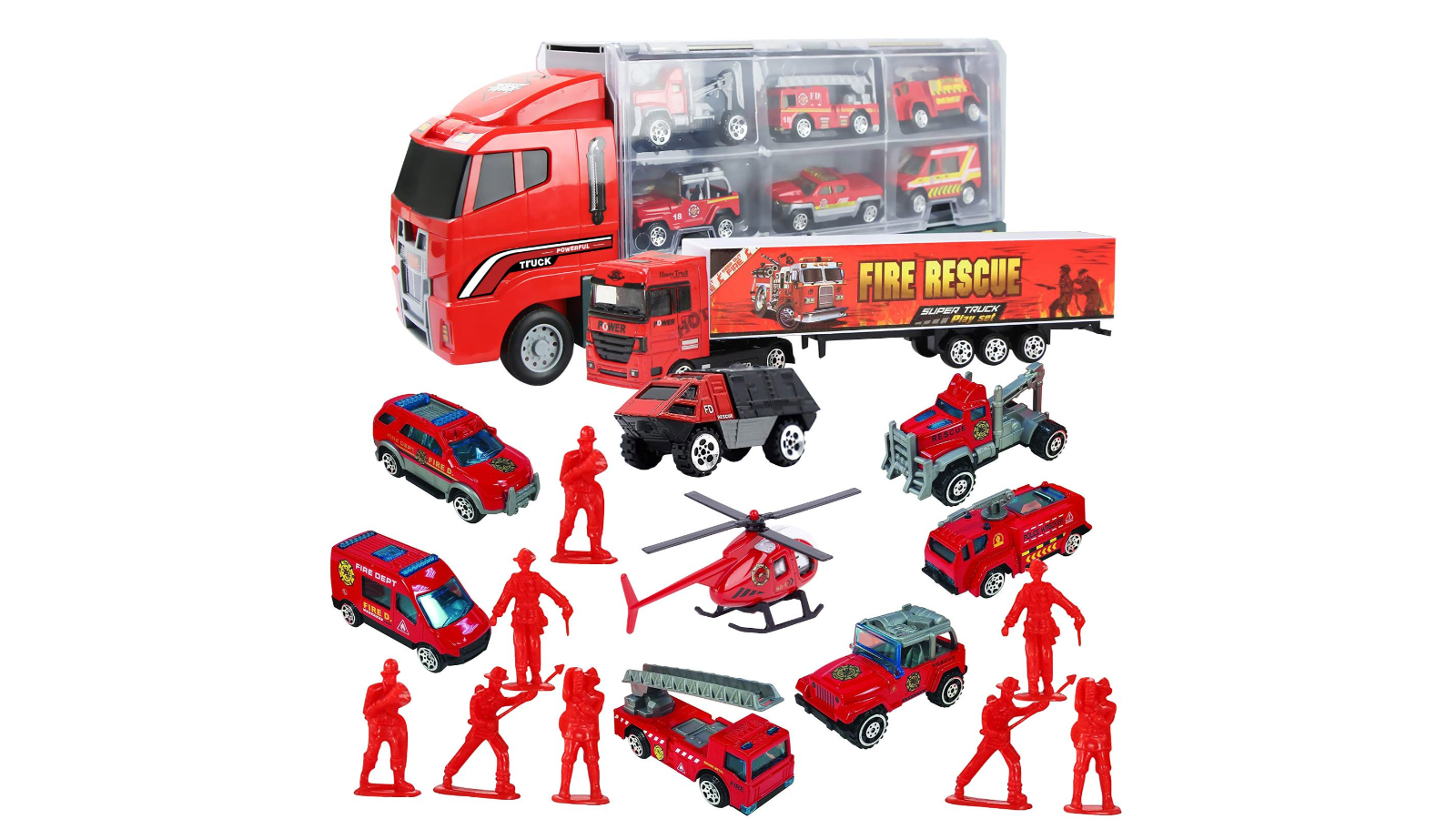 18-in-1 Fire Engine Rescue Truck Toy Set