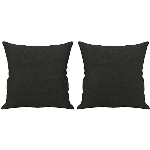 vidaXL 2 Piece 40 x 40cm Fabric Throw Pillow - Black