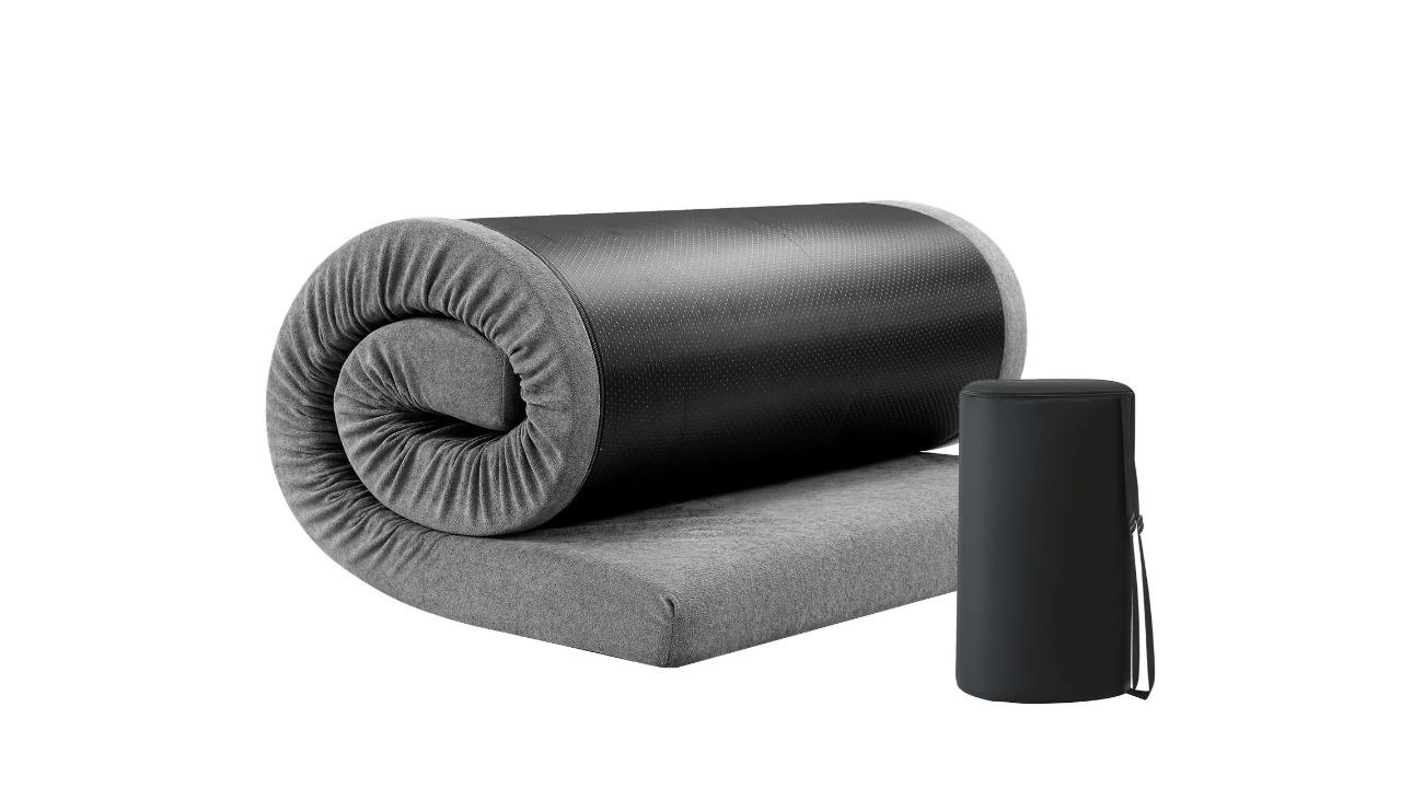 OGL Single Foam Mattress with Carrying Bag - Grey