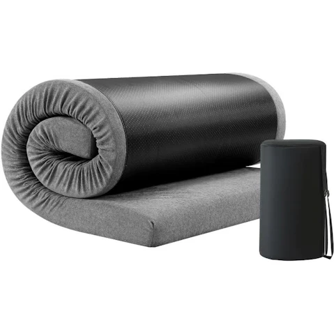 OGL Single Foam Mattress with Carrying Bag - Grey