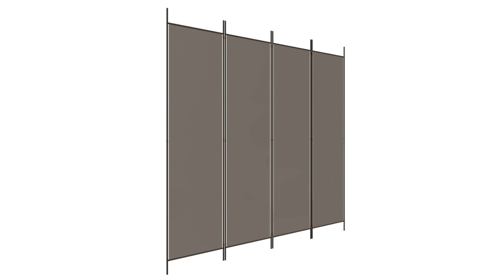 vidaXL 4-Panel Anthracite Fabric Room Divider