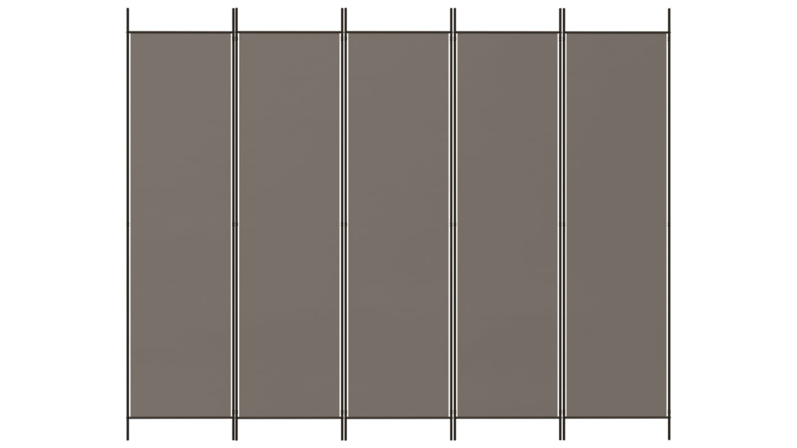 vidaXL 5-Panel 250 x 200cm Fabric Room Divider