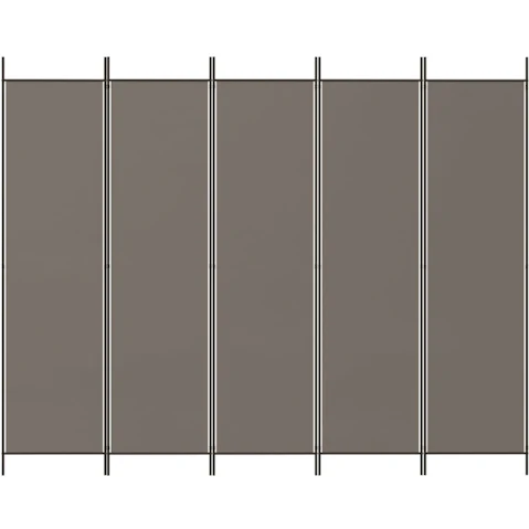 vidaXL 5-Panel 250 x 200cm Fabric Room Divider