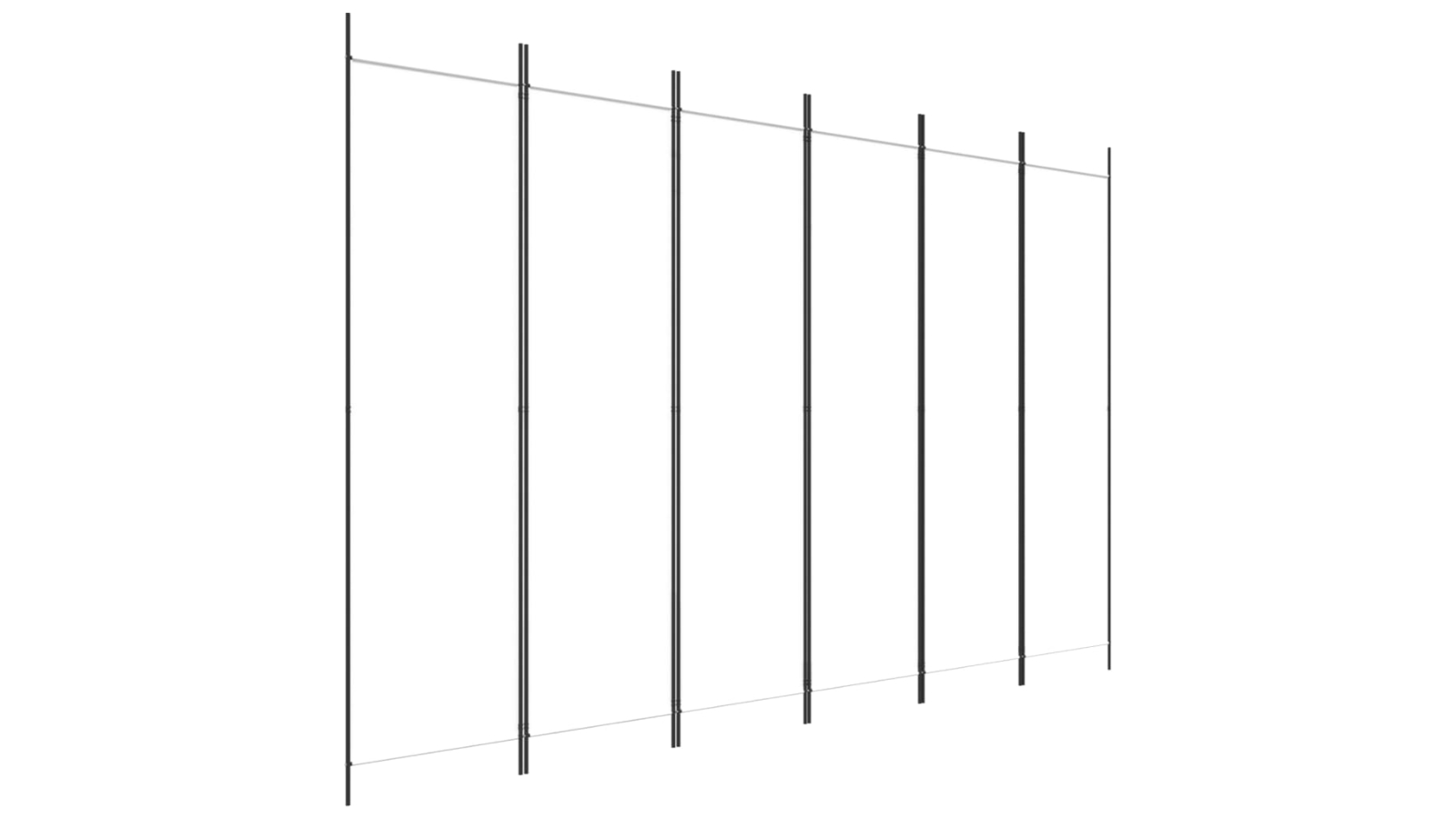 vidaXL 6-Panel 300 x 200cm Fabric Room Divider - White