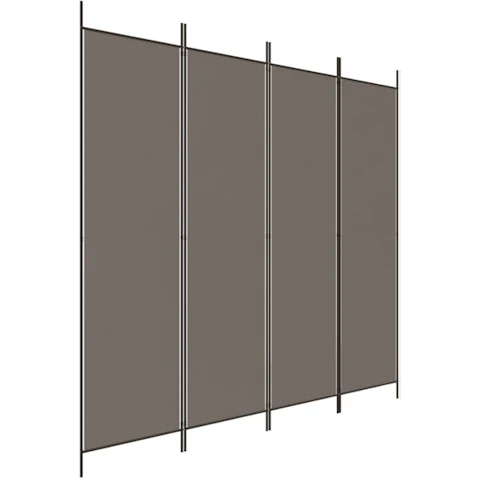 vidaXL 4-Panel 200 x 220cm Fabric Room Divider