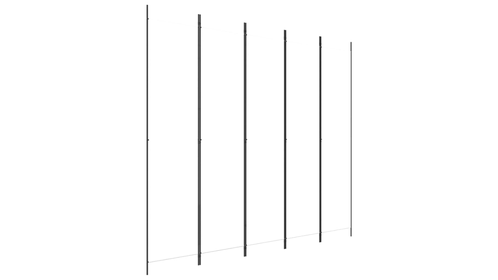 vidaXL 5-Panel 250 x 220cm Fabric Room Divider - White