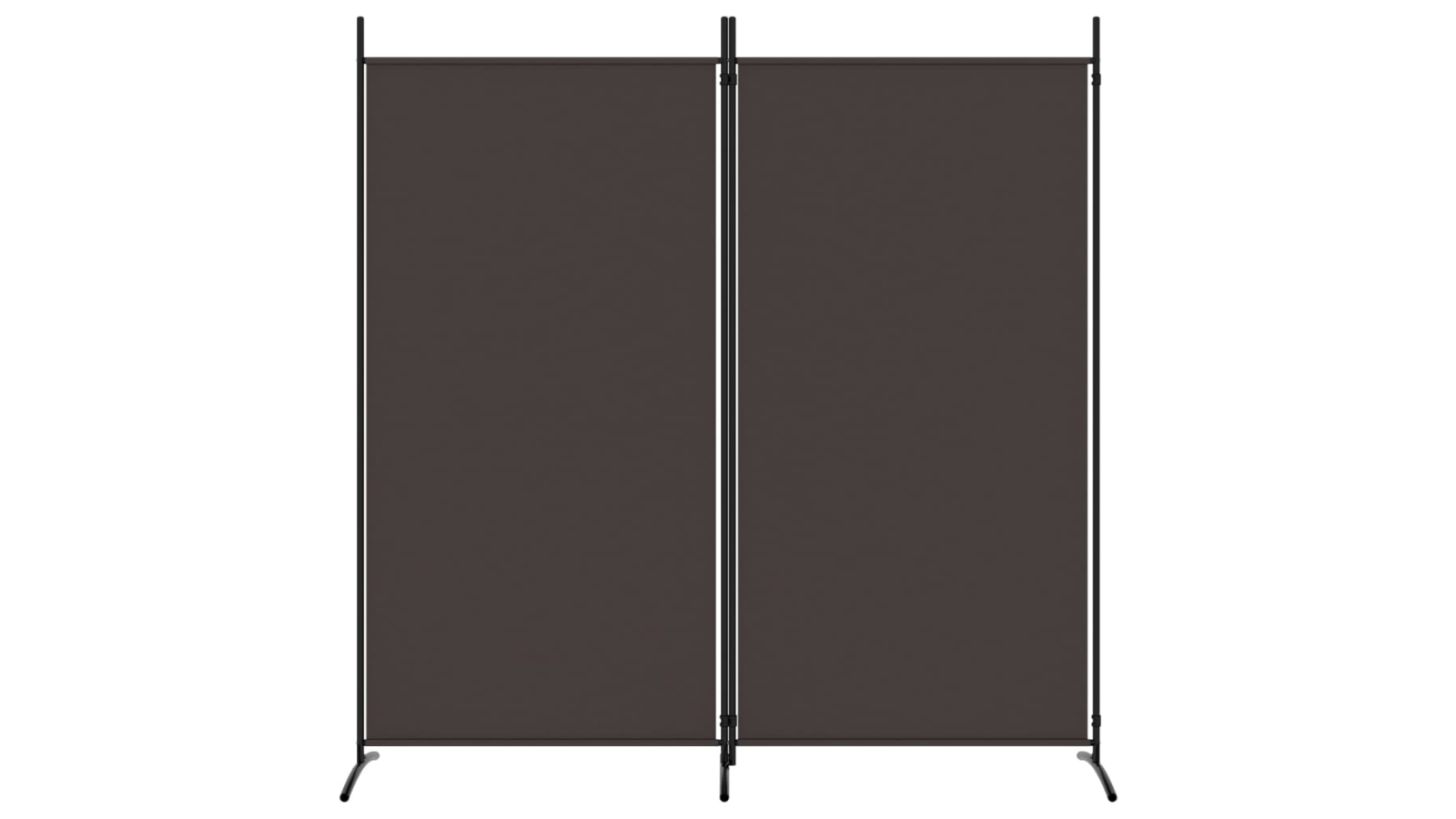 vidaXL Brown 2-Panel Fabric 175 x 180cm Room Divider