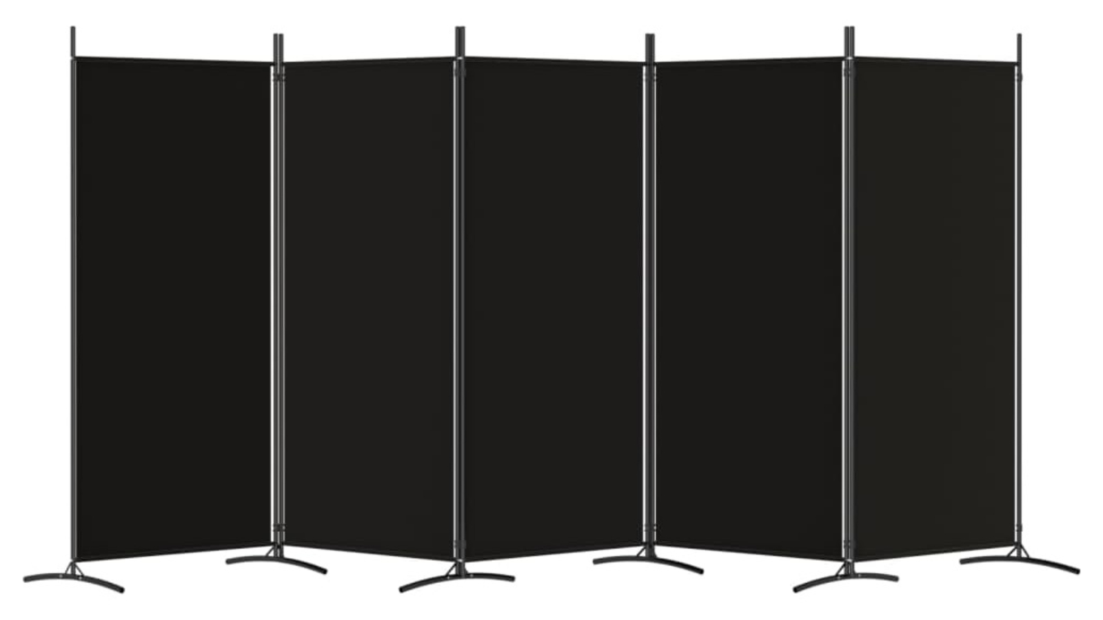 vidaXL 5-Panel Black Fabric 433 x 180cm Room Divider
