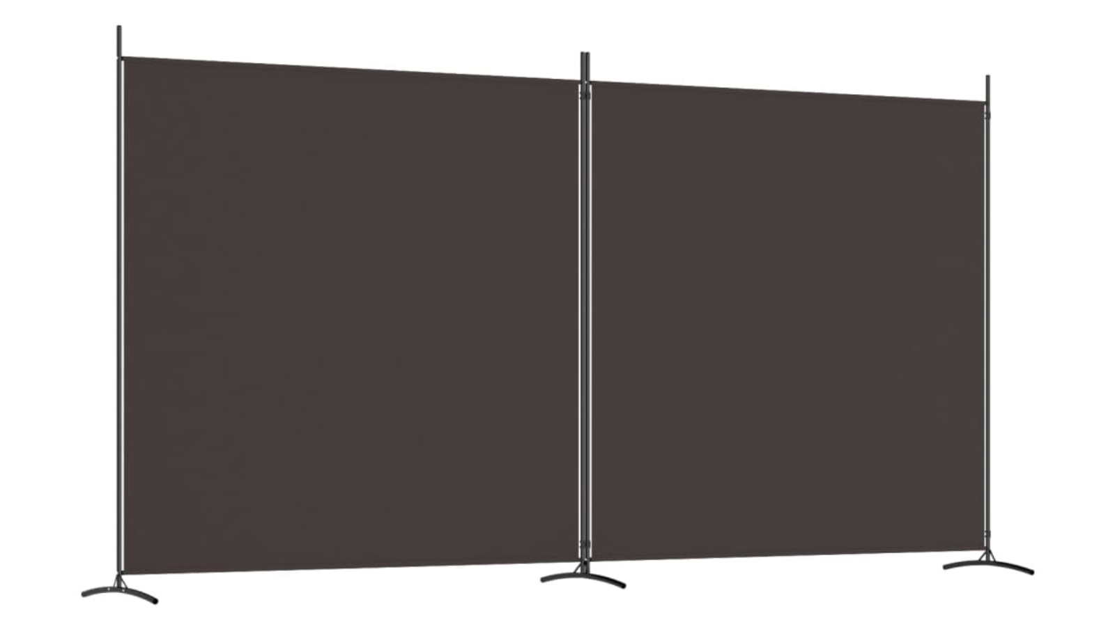 vidaXL 2-Panel Brown Fabric 348 x 180cm Room Divider