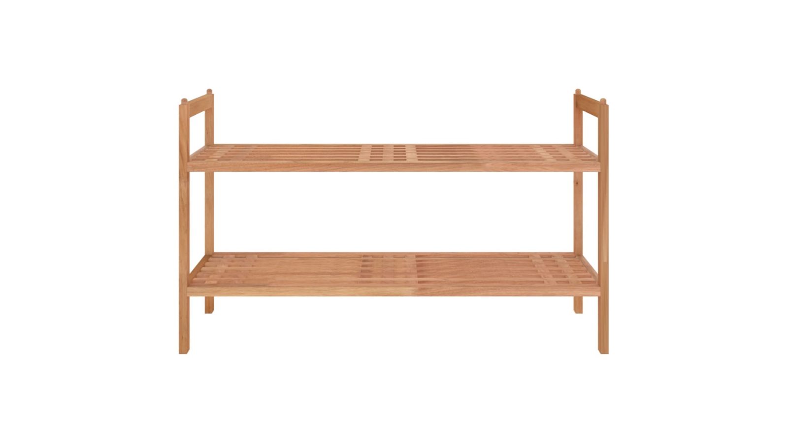 vidaXL Solid Wood 69 x 27 x 41cm Shoe Rack - Walnut
