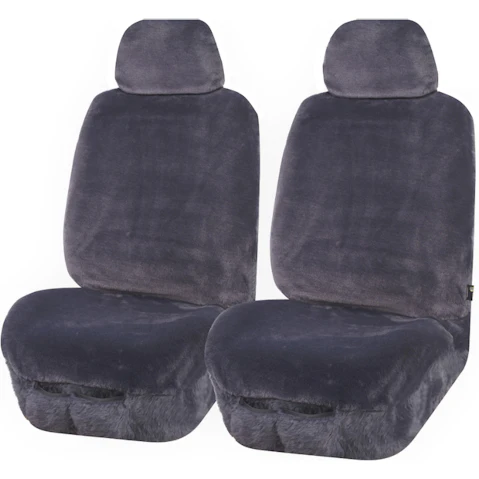 My Car Universal Size Finesse Faux Fur Seat Cover - Grey
