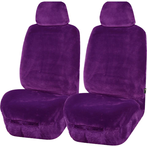 My Car Universal Size Finesse Faux Fur Seat Cover - Purple