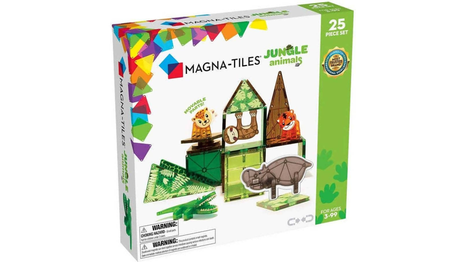 JohnCo 25 Piece Magna Tiles Jungle Animals Set