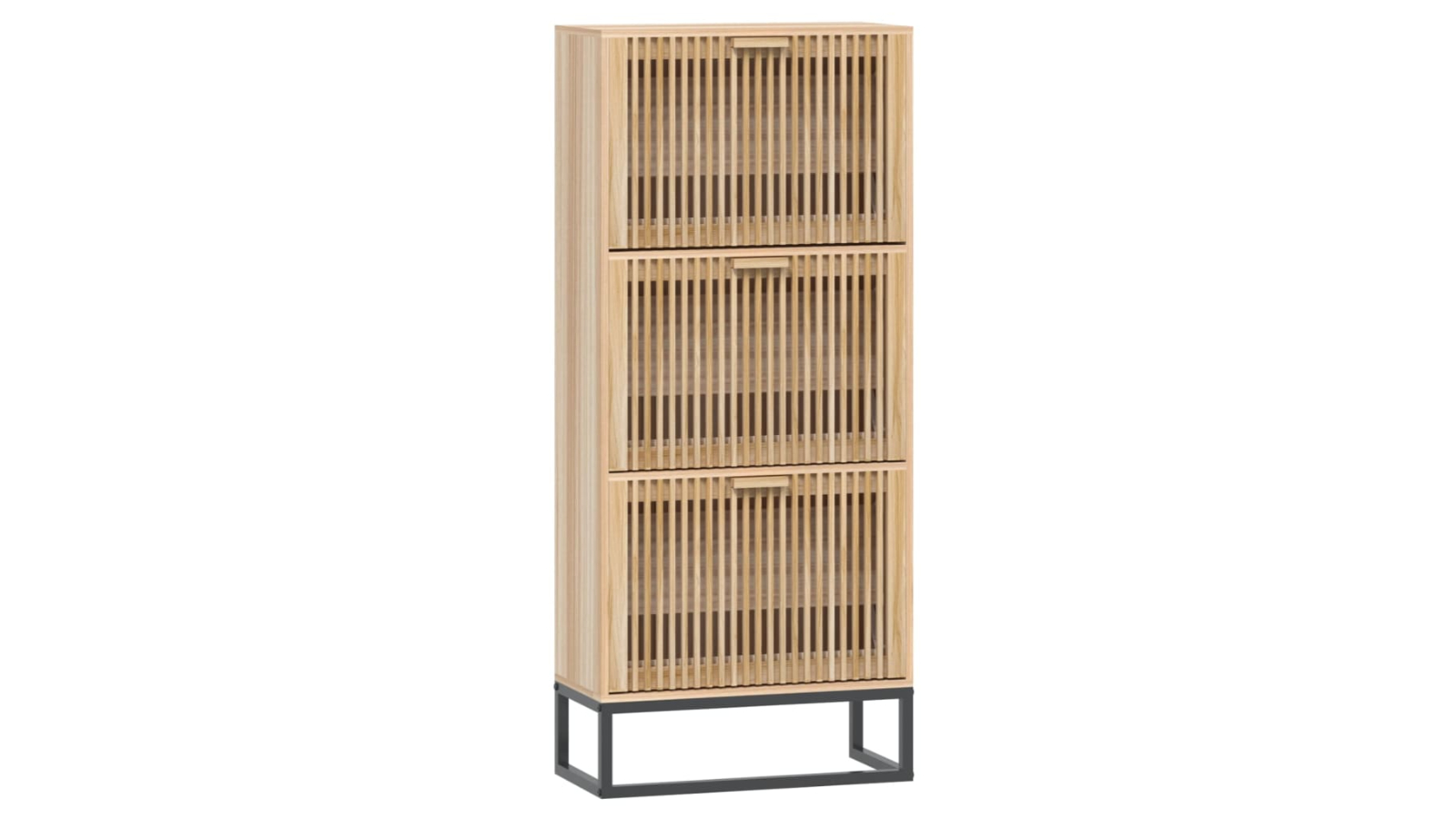 vidaXL 52 x 25 x 120cm Engineered Wood Shoe Cabinet - Natural