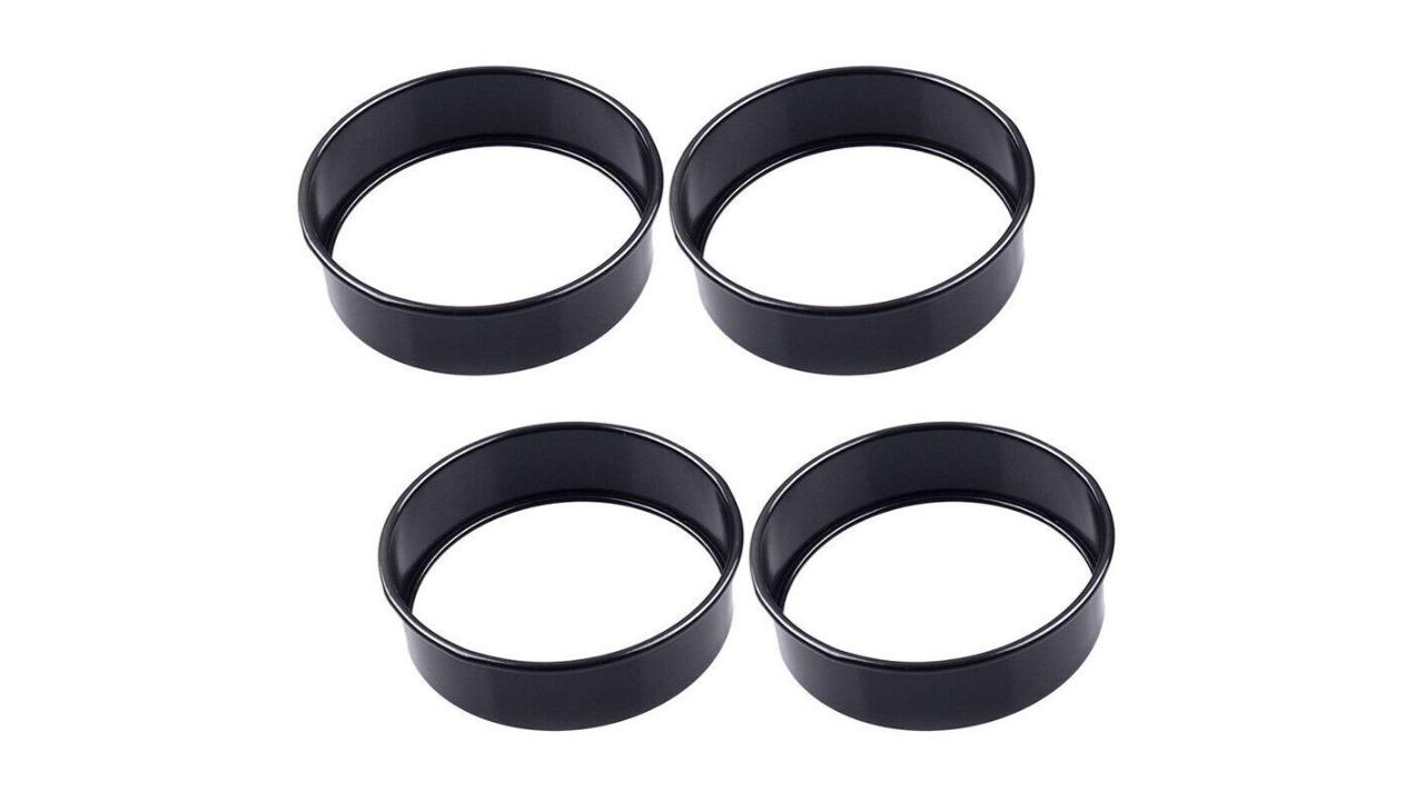 Appetito Set of 4 Non-Stick Egg/Crumpet Rings 