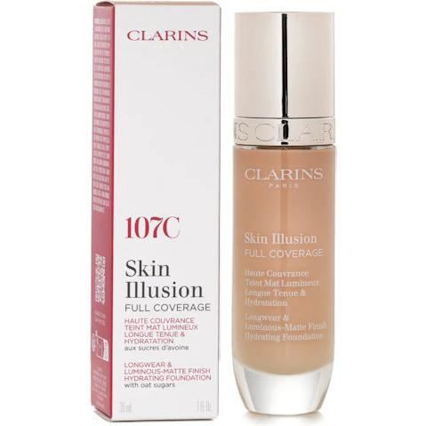 Clarins No. 107C Skin Illusion Full Coverage Foundation - 30ml