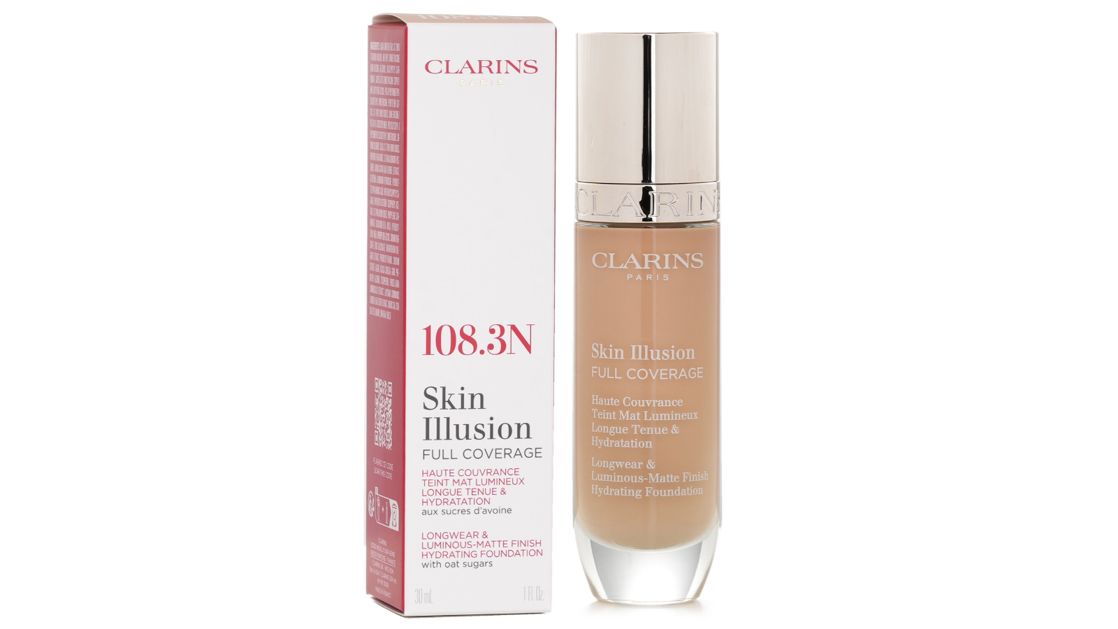 Clarins No. 108.3N Skin Illusion Full Coverage Foundation - 30ml
