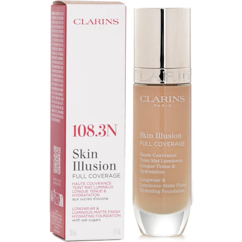Clarins No. 108.3N Skin Illusion Full Coverage Foundation - 30ml