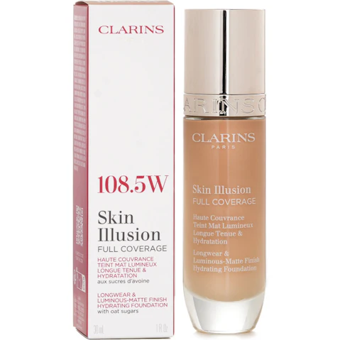 Clarins No. 108.5W Skin Illusion Full Coverage Foundation - 30ml