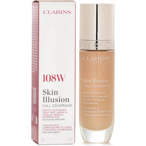 Clarins No. 108W Skin Illusion Full Coverage Foundation - 30ml