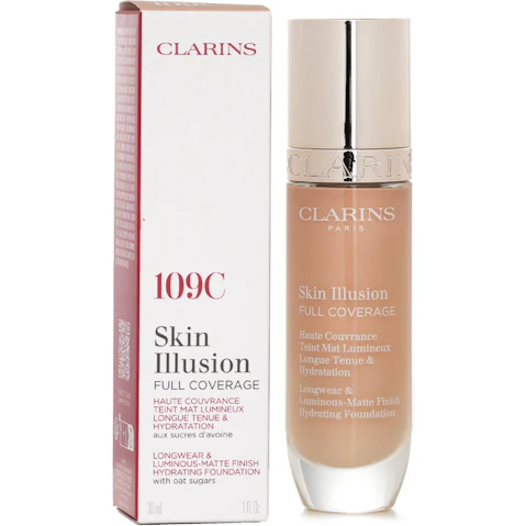 Clarins No. 109C Skin Illusion Full Coverage Foundation - 30ml