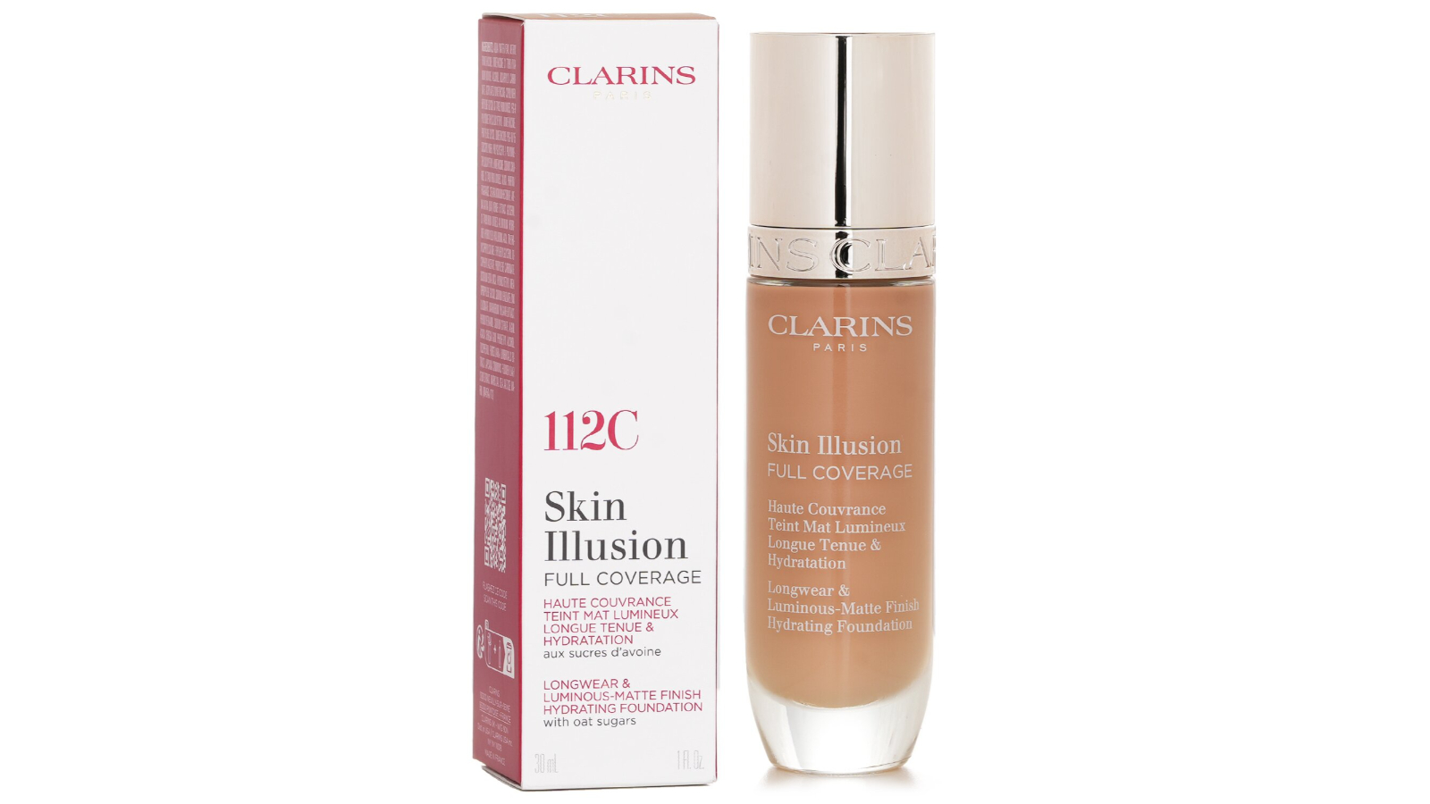 Clarins No. 112C Skin Illusion Full Coverage Foundation - 30ml