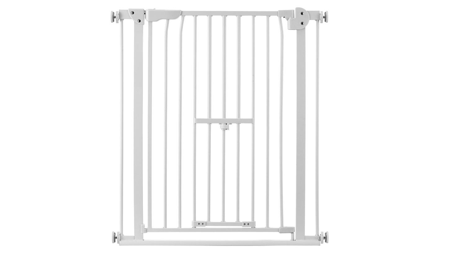 Pet Scene Adjustable Dog Safety Gate with Walk Through Door