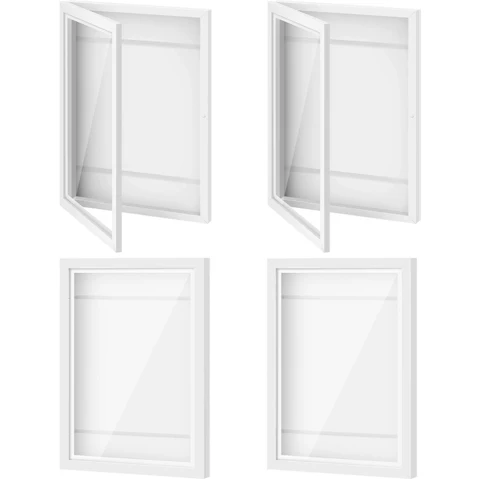 4 Piece Craft Display Kids Art A3 Photo Wooden Frame - White