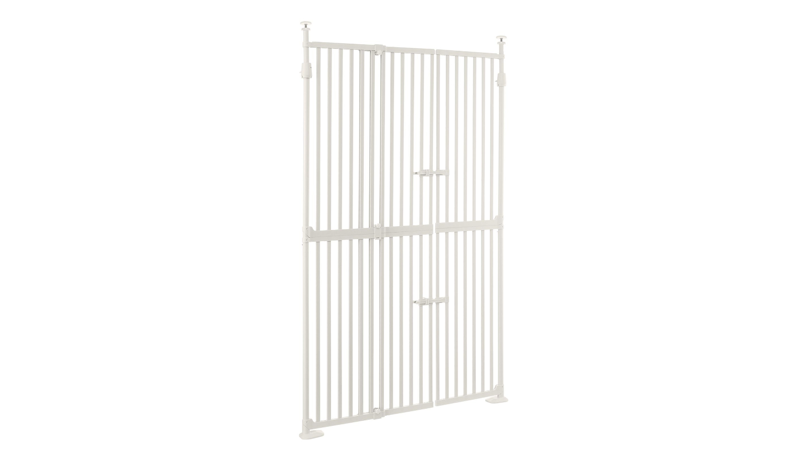 Pet Scene Retractable Extra Tall Enclosure Security Barrier for Kitchen Stairs Doorway - White