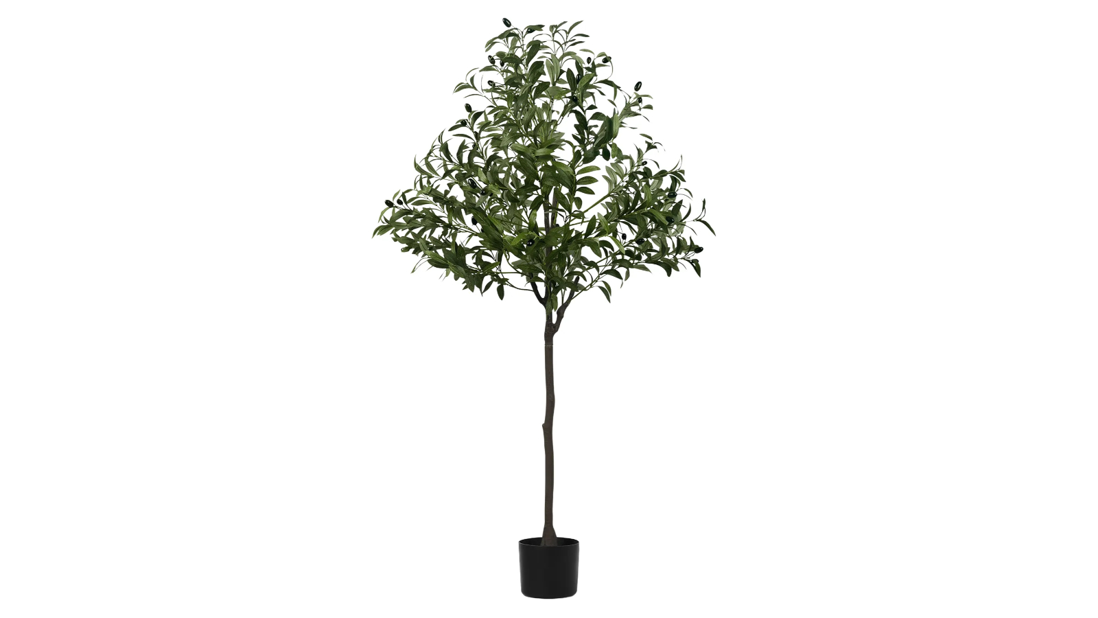 Artificial Olive Tree Faux Potted Indoor Plant with Lifelike Leaves and Fruit - 150cm