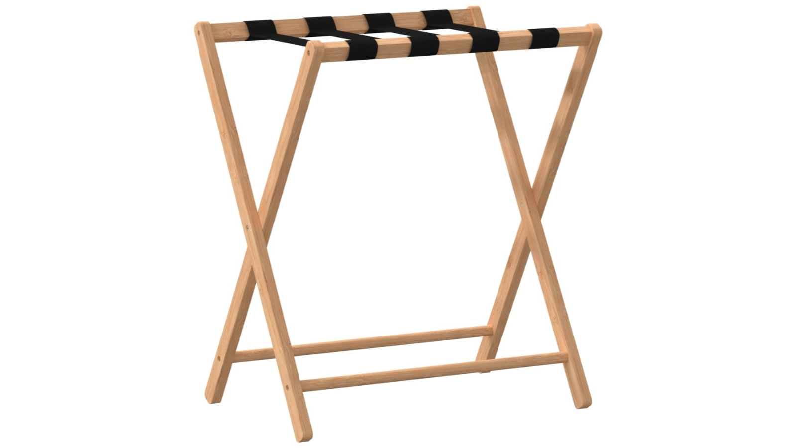 vidaXL 68.5 x 38 x 58cm Bamboo Luggage Rack