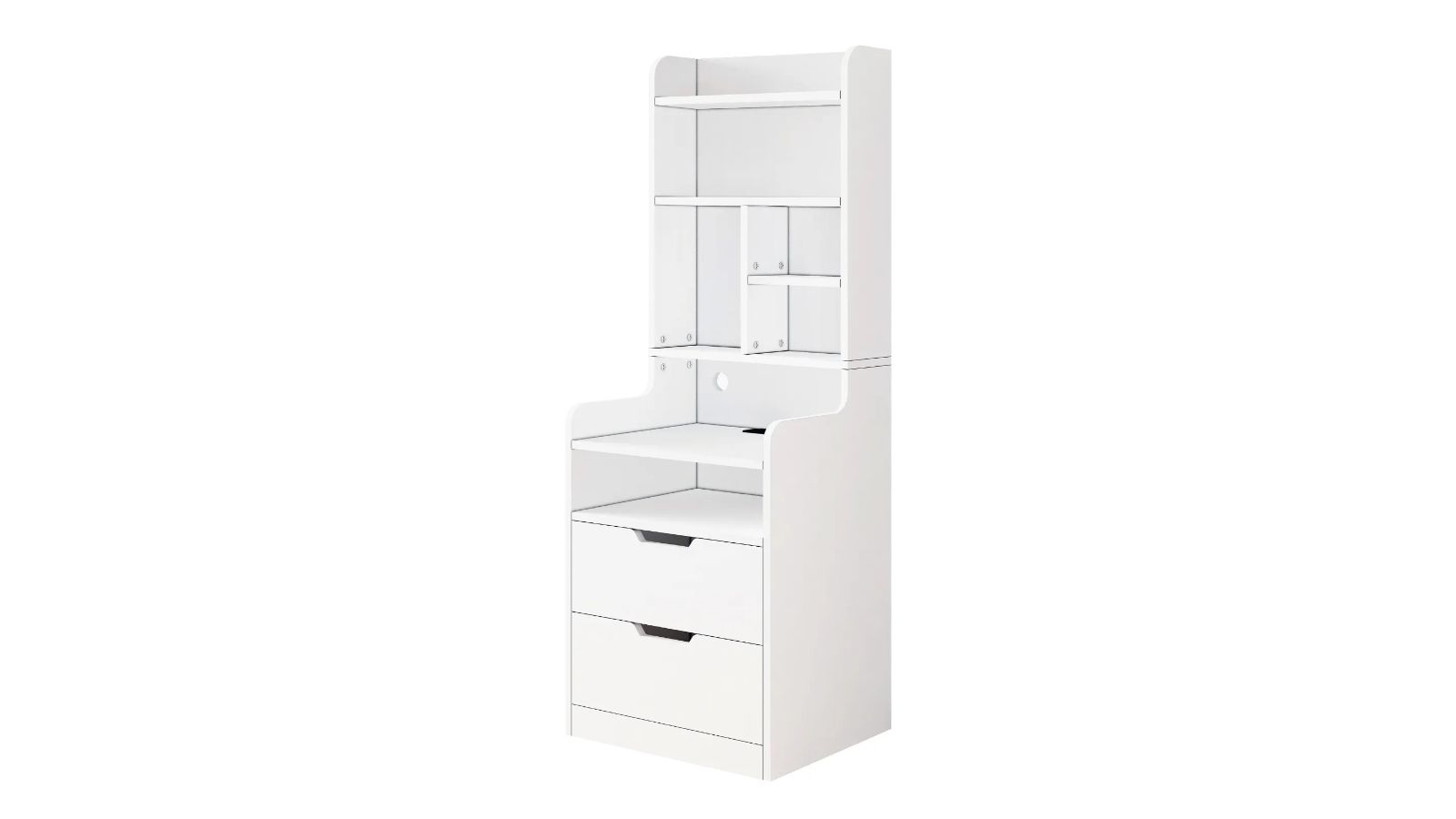 LUXSUITE 2-in-1 Bedside Table and Bookshelf LED Nightstand