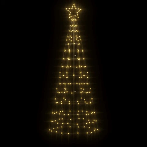 vidaXL 220 LED Light 180cm Christmas Tree with Spikes - Warm White