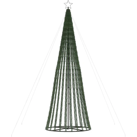 vidaXL 300cm Tree Cone Christmas Light with 688 LED - Cold White