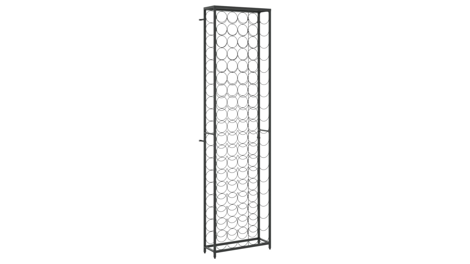 vidaXL 95 Bottles Black Wrought Iron Wine Rack - 54 x 18 x 200cm