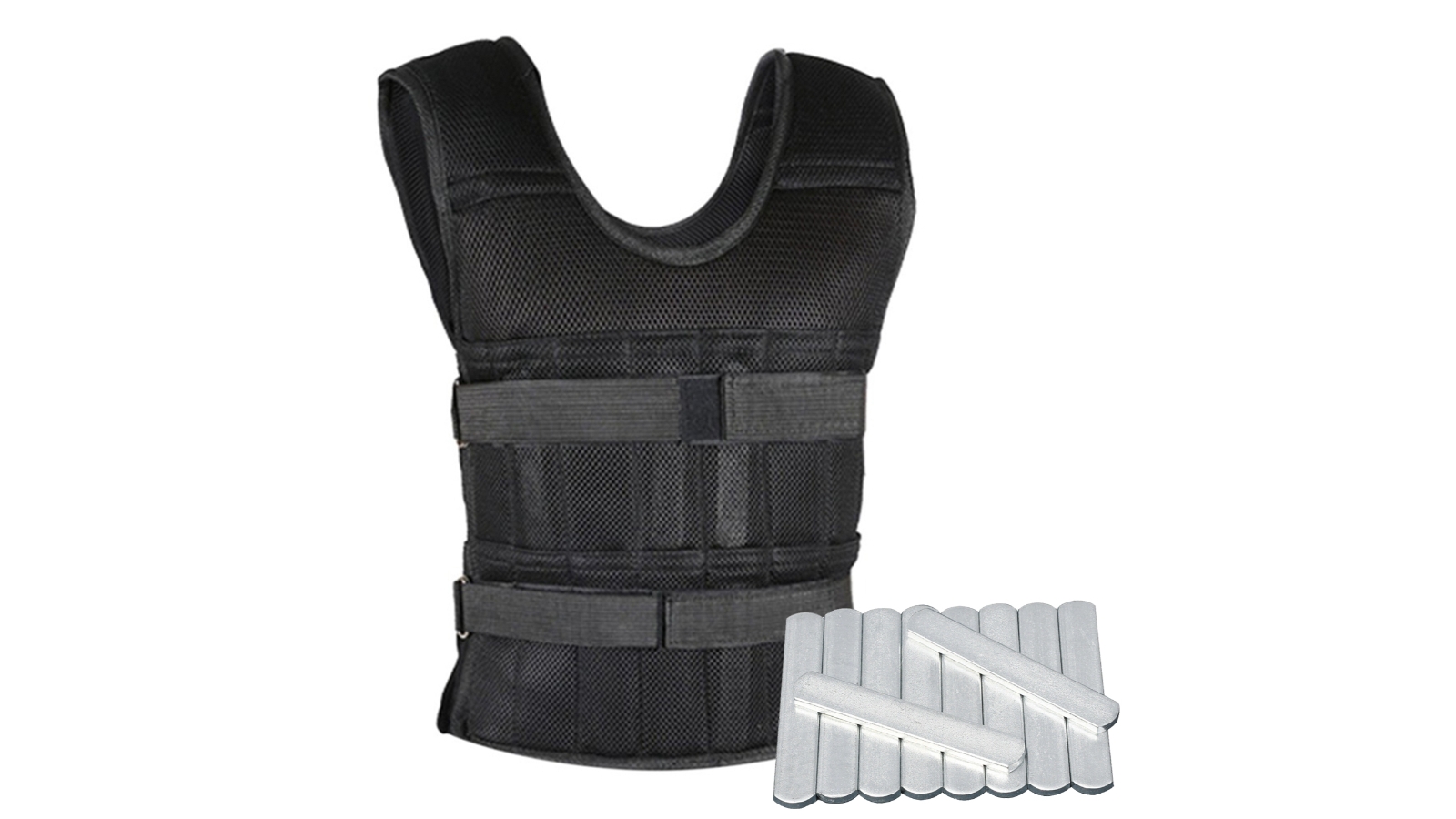 Steel weights for weighted vest clearance