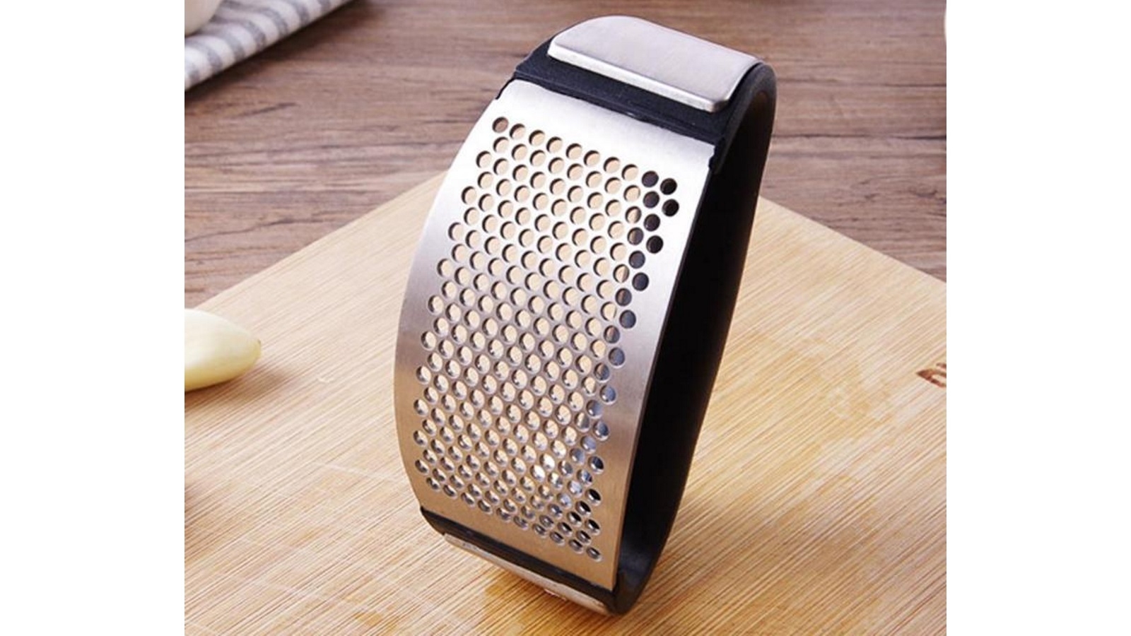 HOD Manual Stainless Steel Curved Garlic Mincing Presser Chopper