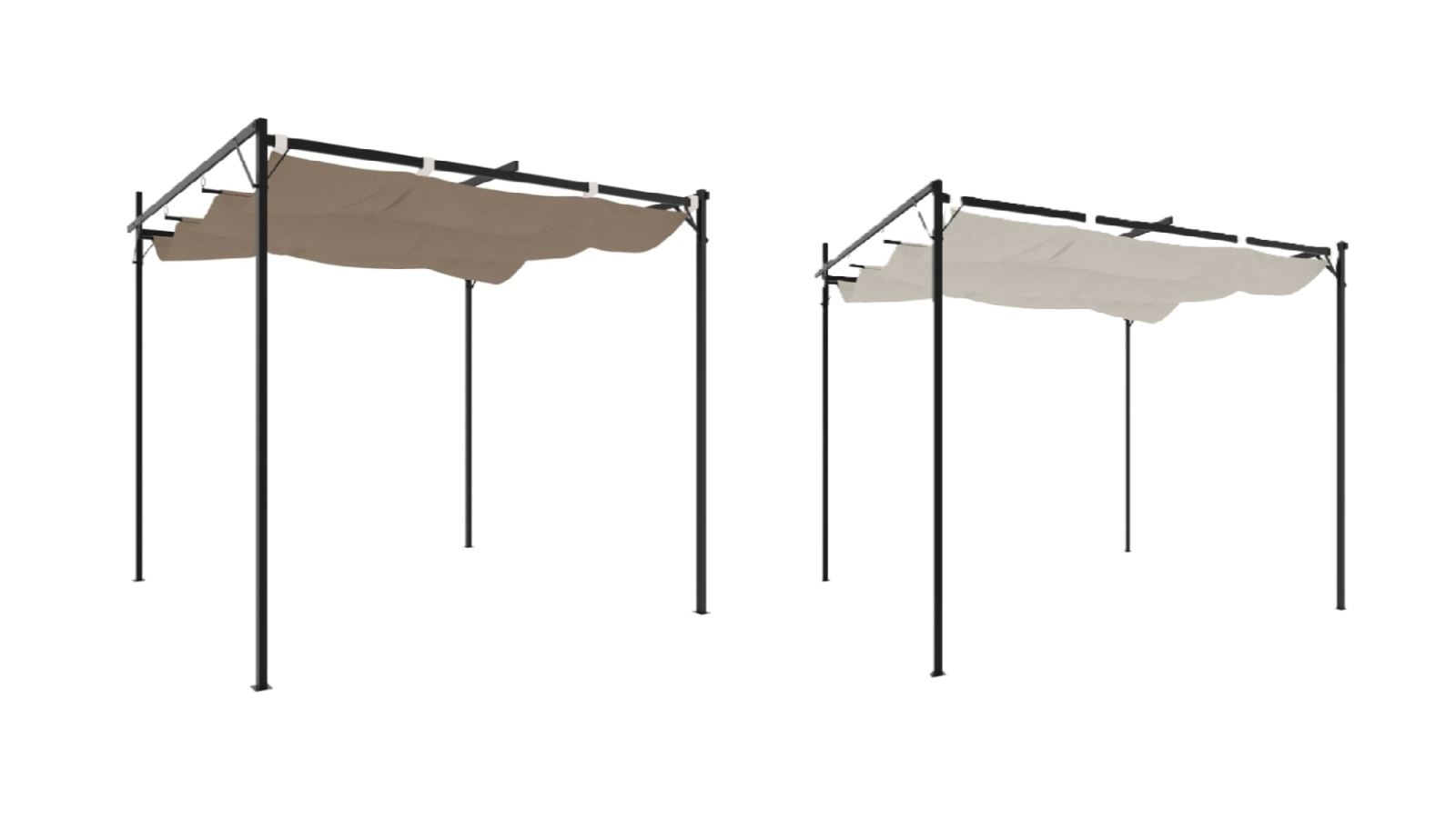 vidaXL 295 x 292 x 230cm Pergola with Retractable Roof