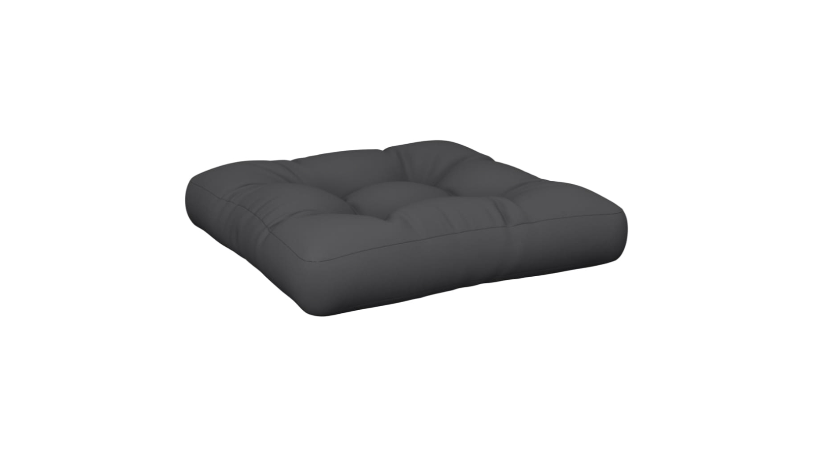 vidaXL Fabric 50 x 50 x 12cm Pallet Cushion - Black