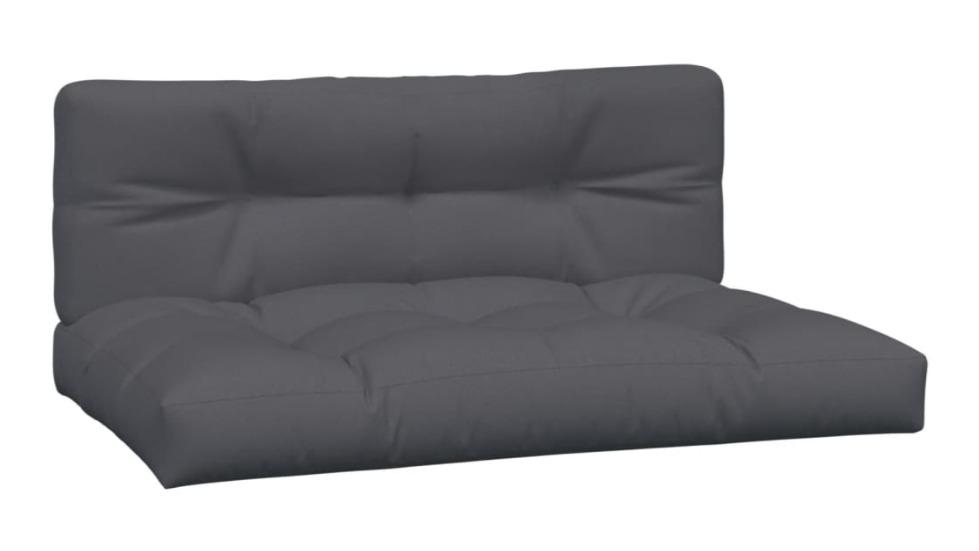 vidaXL 2 Piece Anthracite Fabric Pallet Cushion
