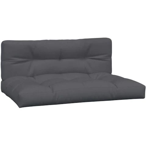 vidaXL 2 Piece Anthracite Fabric Pallet Cushion