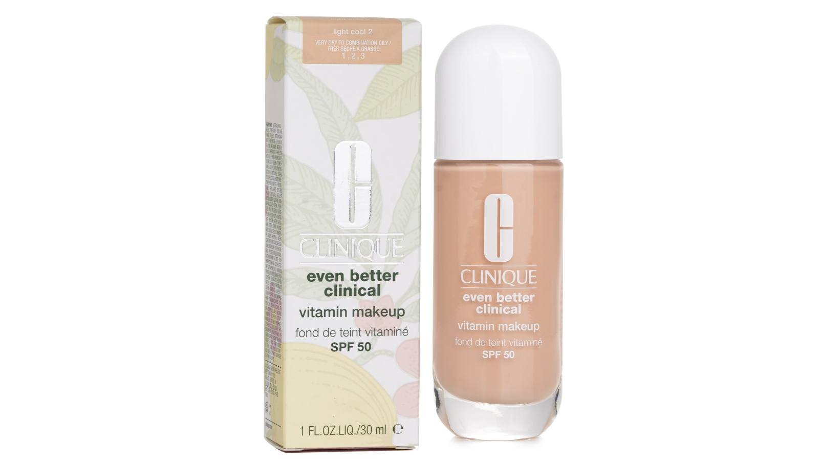 Clinique No. 2 Light Cool SPF50 Even Better Clinical Vitamin MakeUp Foundation - 30ml