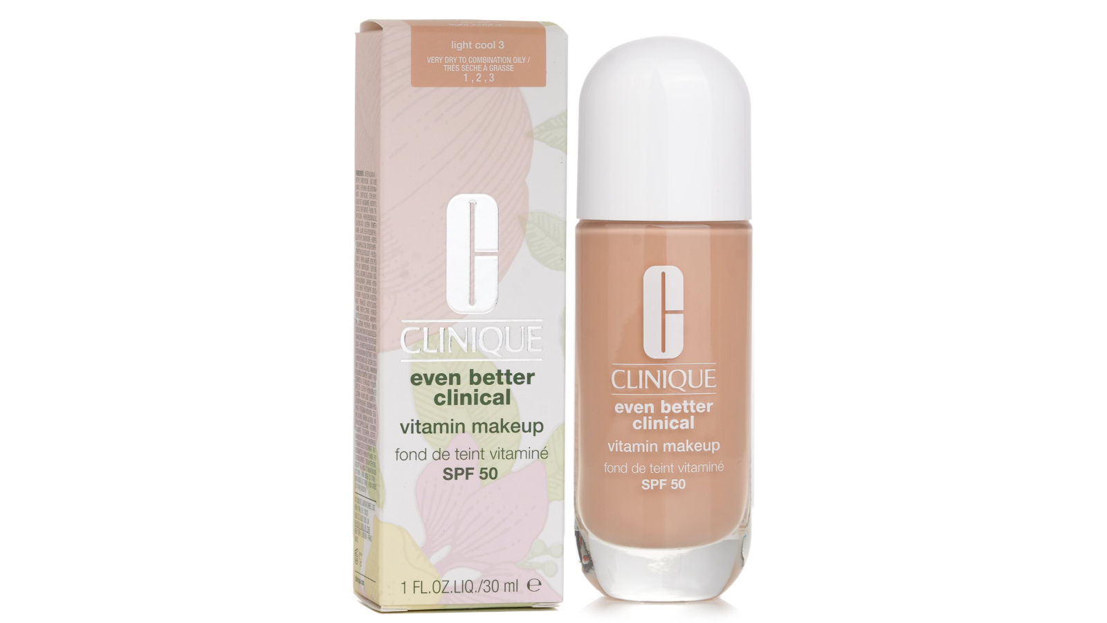Clinique No. 3 Light Cool SPF50 Even Better Clinical Vitamin Makeup Foundation - 30ml